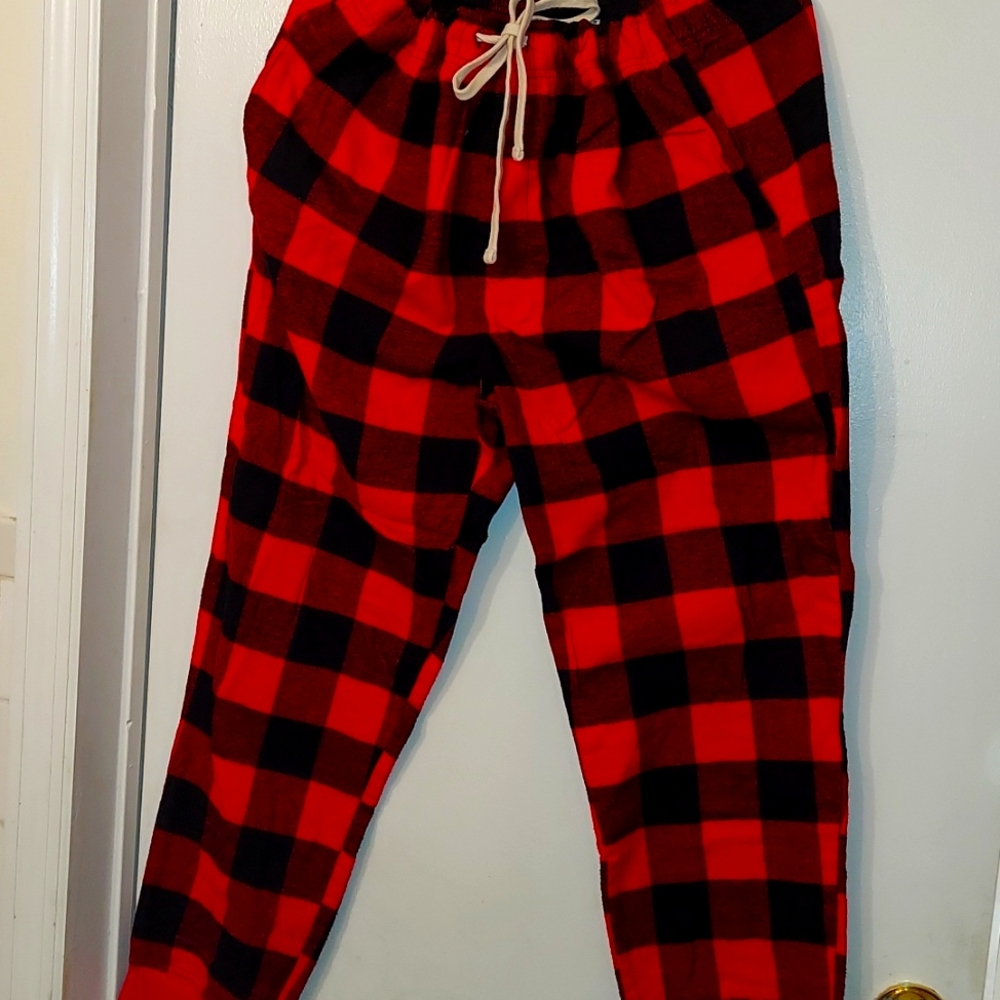Men's Drawstring Flannel Lounging Pants